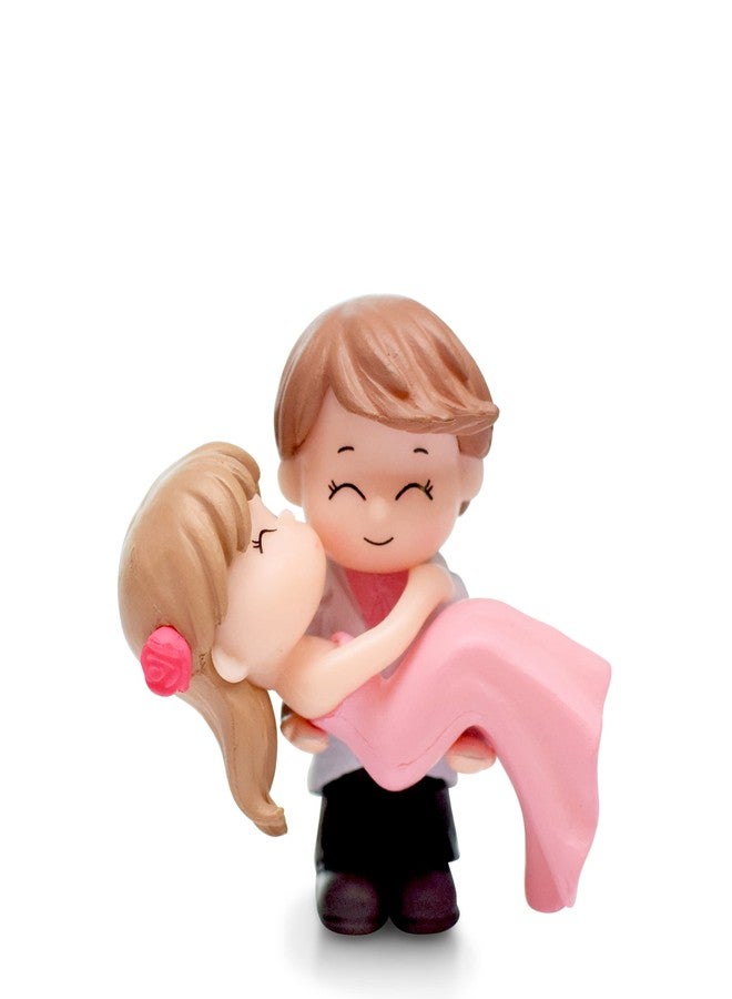 iDream Resin Couple Showpiece - Romantic Birthday Gift for Boyfriend/Girlfriend, Elegant Decorative Figurine for Love and Special Occasions (Pink) - Image 1